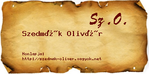 Szedmák Olivér névjegykártya