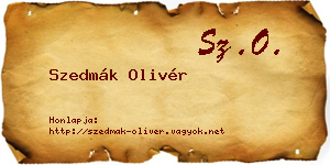 Szedmák Olivér névjegykártya
